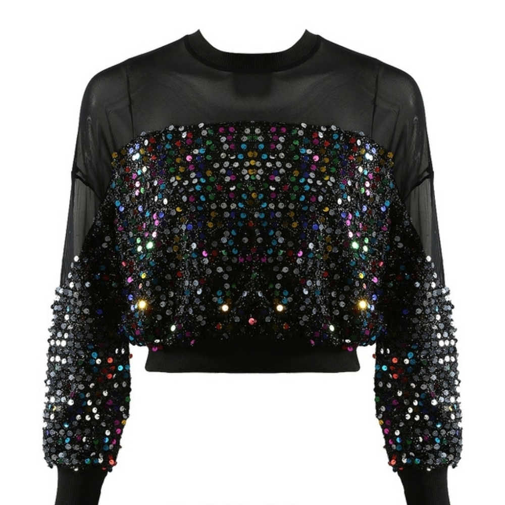 Sequin Crop Top